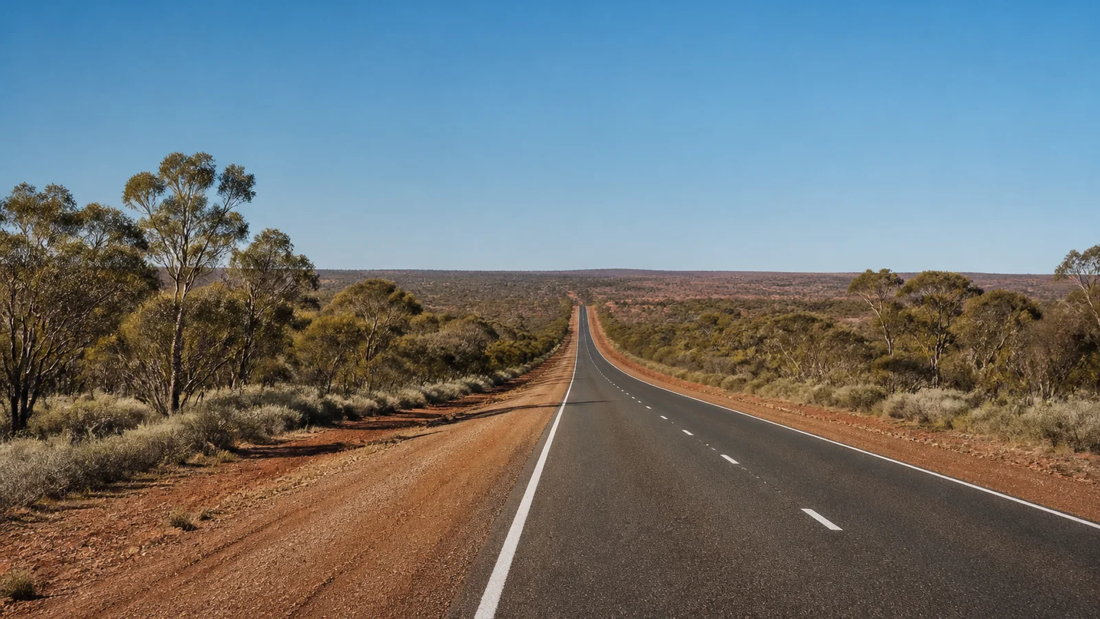 Goldfields road on the drive from Kalgoorlie to Laverton in Western Australia